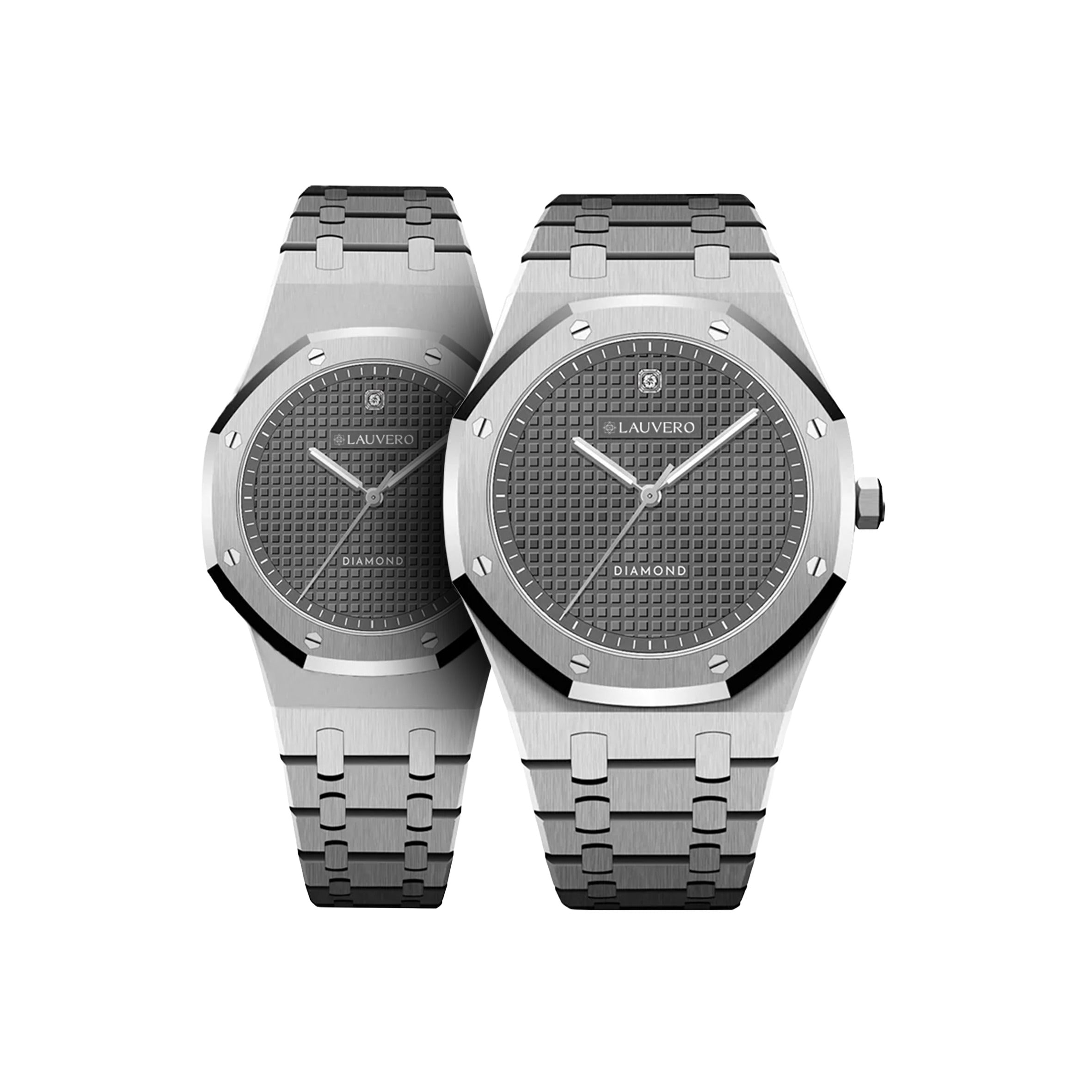 ساعة إكليبس دايموند رمادية للرجال