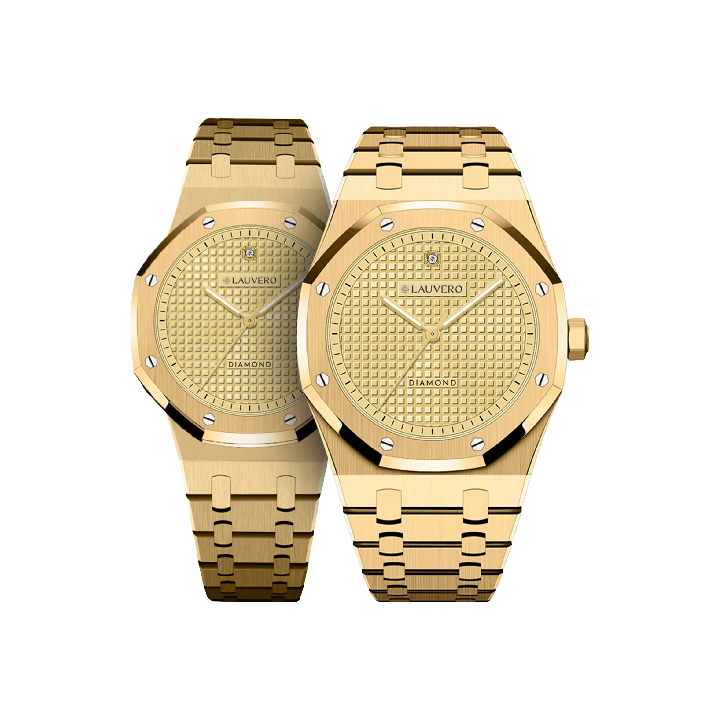 ساعة إكليبس دايموند ذهبية للرجال