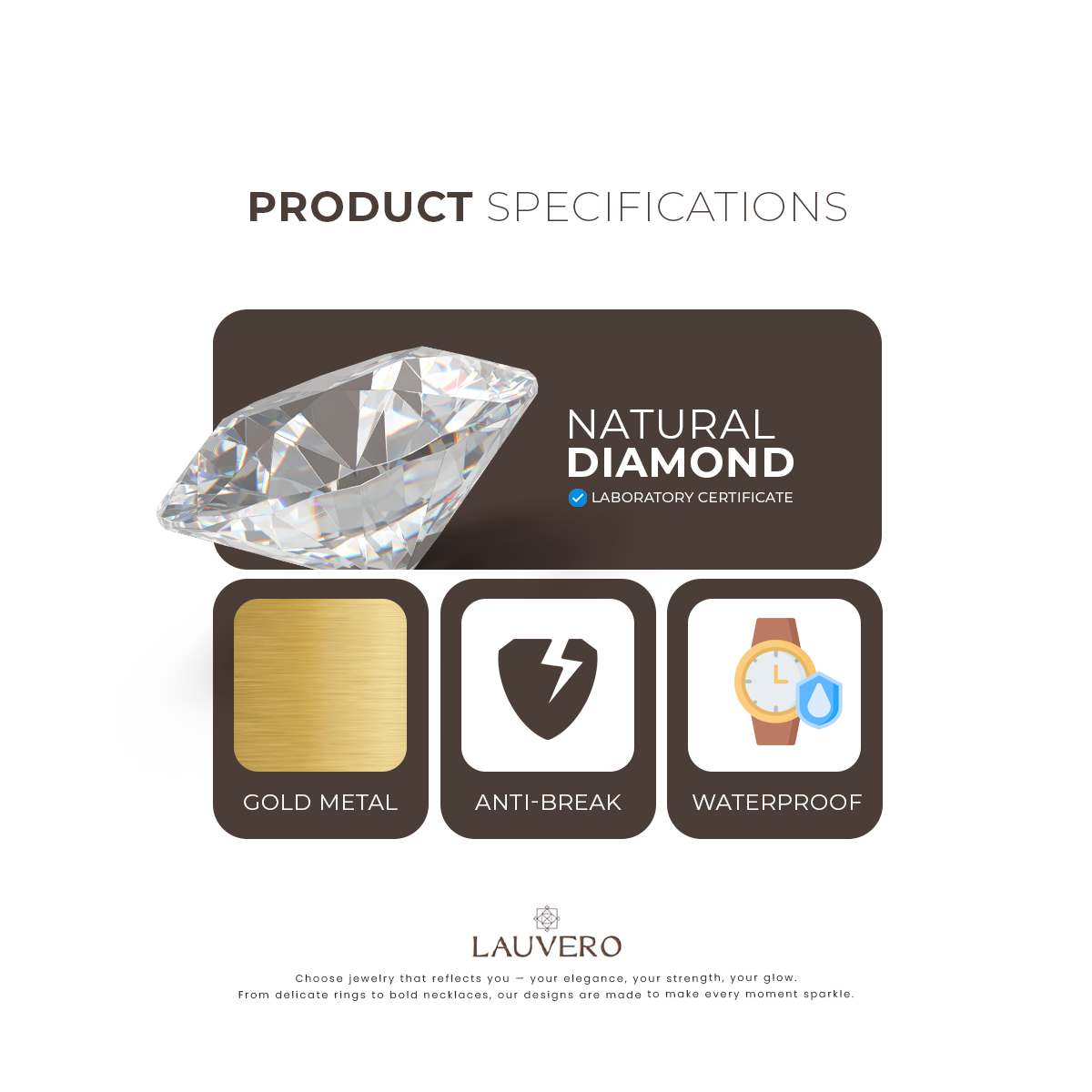 ساعة إكليبس دايموند ذهبية للرجال