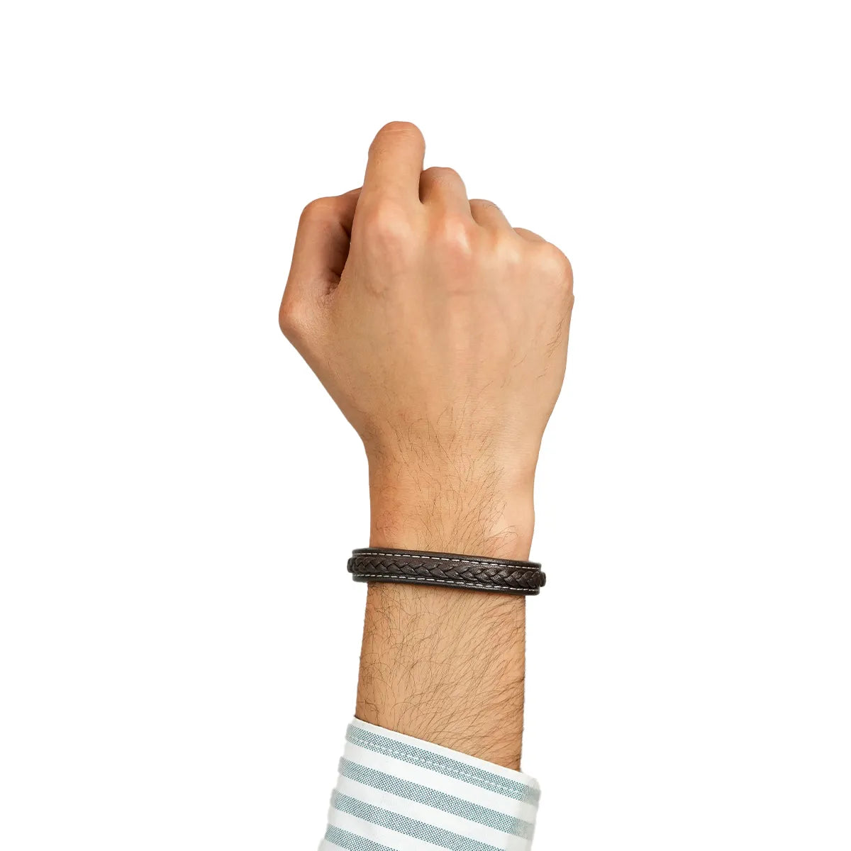 Obsidian Ridge Men's Leather Bracelet