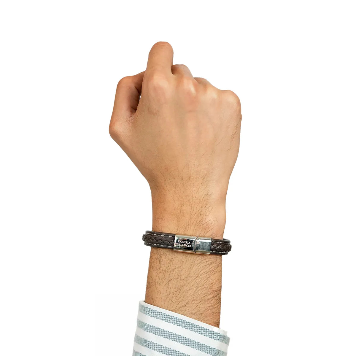 Obsidian Ridge Men's Leather Bracelet