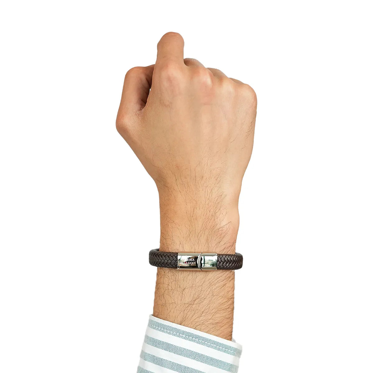 Atlas Coil Men's Leather Bracelet
