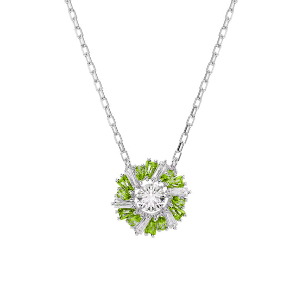 Sapphire Halo Radiant Necklace