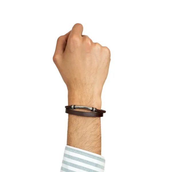 Arcane Bound Brown Leather Bracelets
