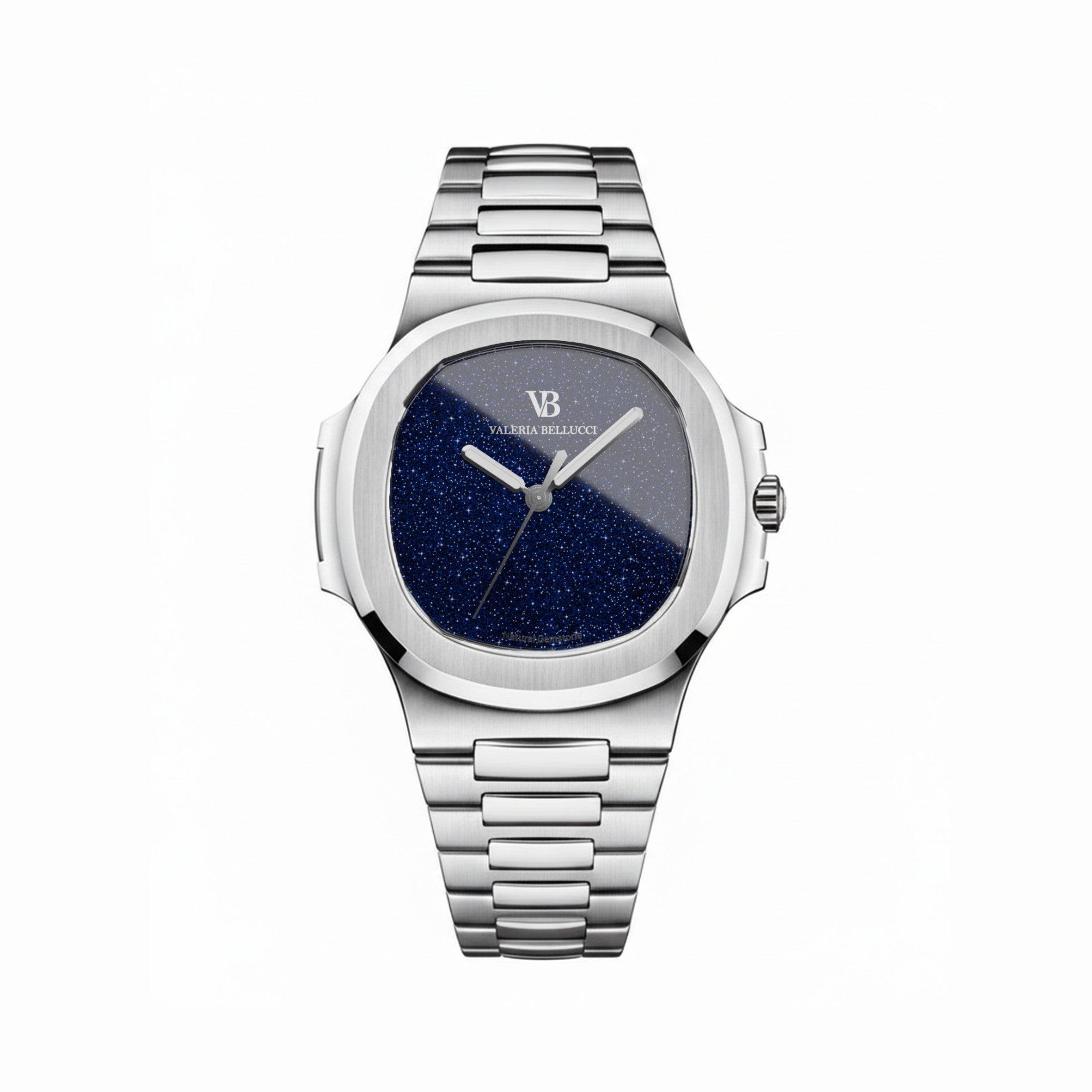 Valeria Bellucci Navy Blue Gemstone Watch for Women