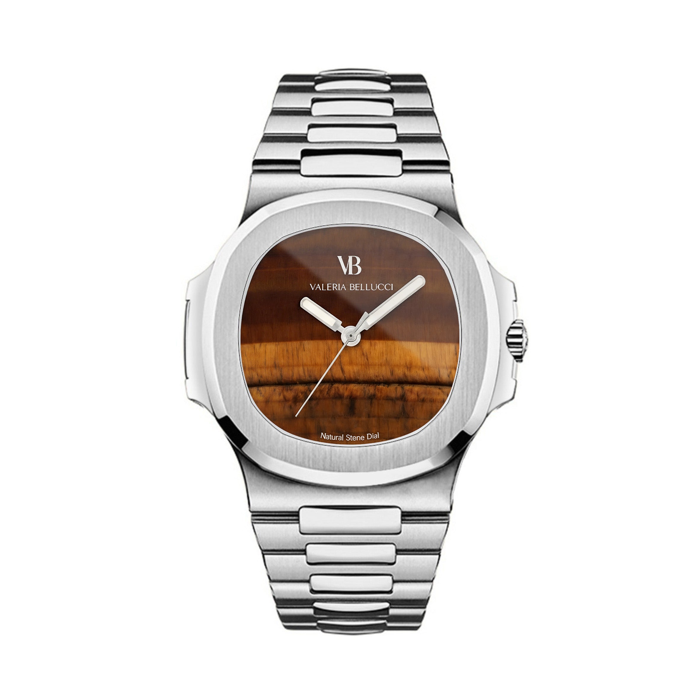Valeria Bellucci Brown Gemstone Watch for Men