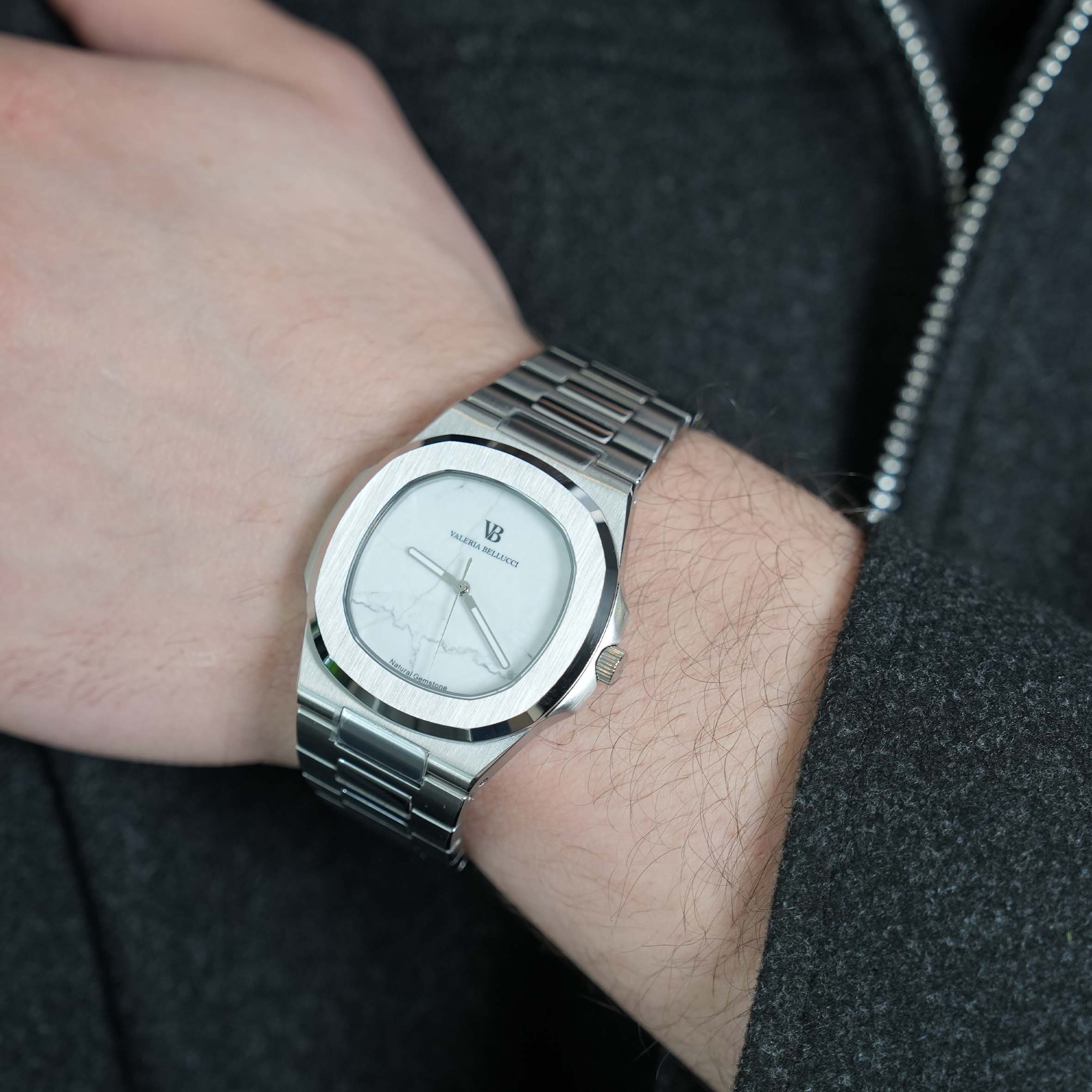 Valeria Bellucci White Gold Watch for Men