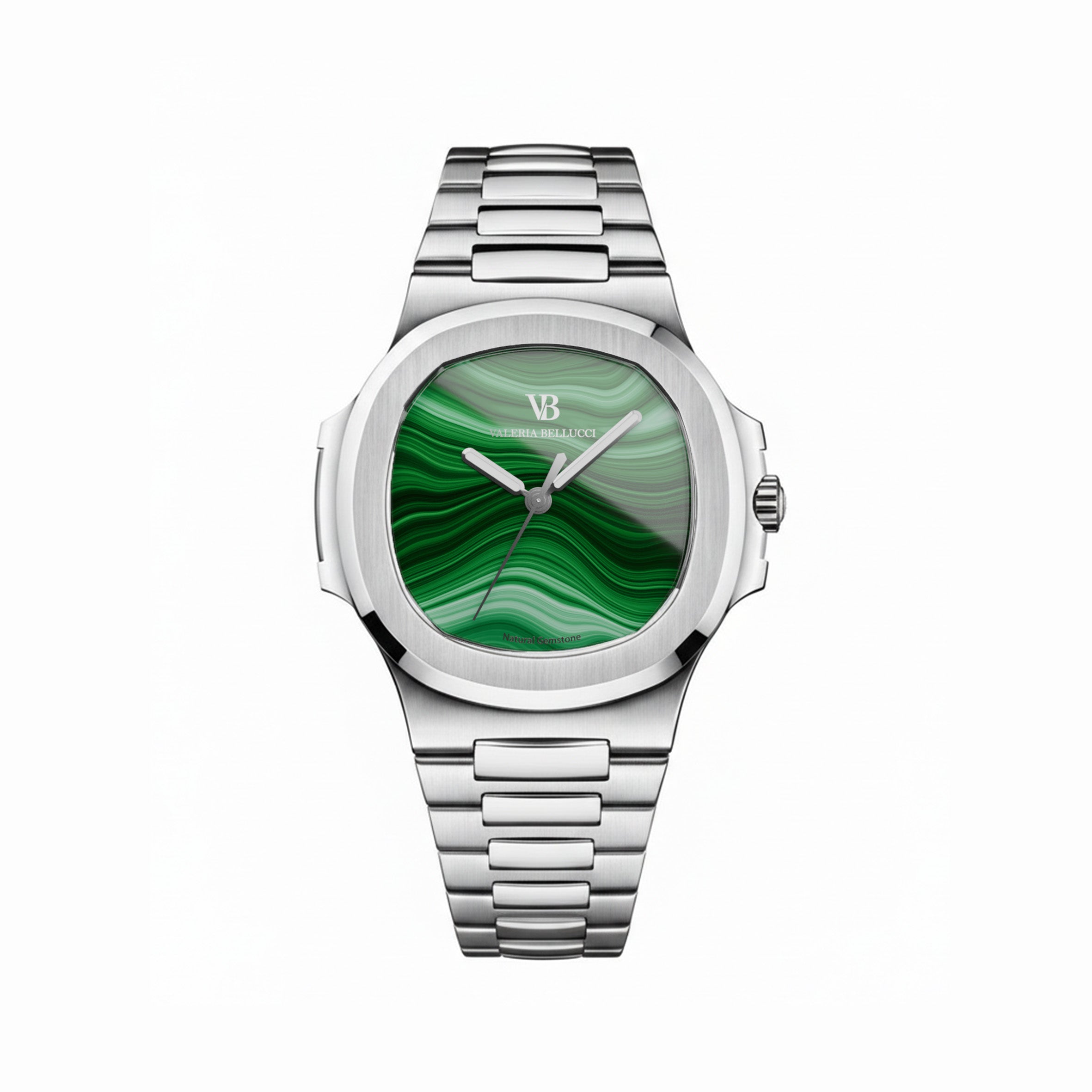 Valeria Bellucci Green Gemstone Watch for Women