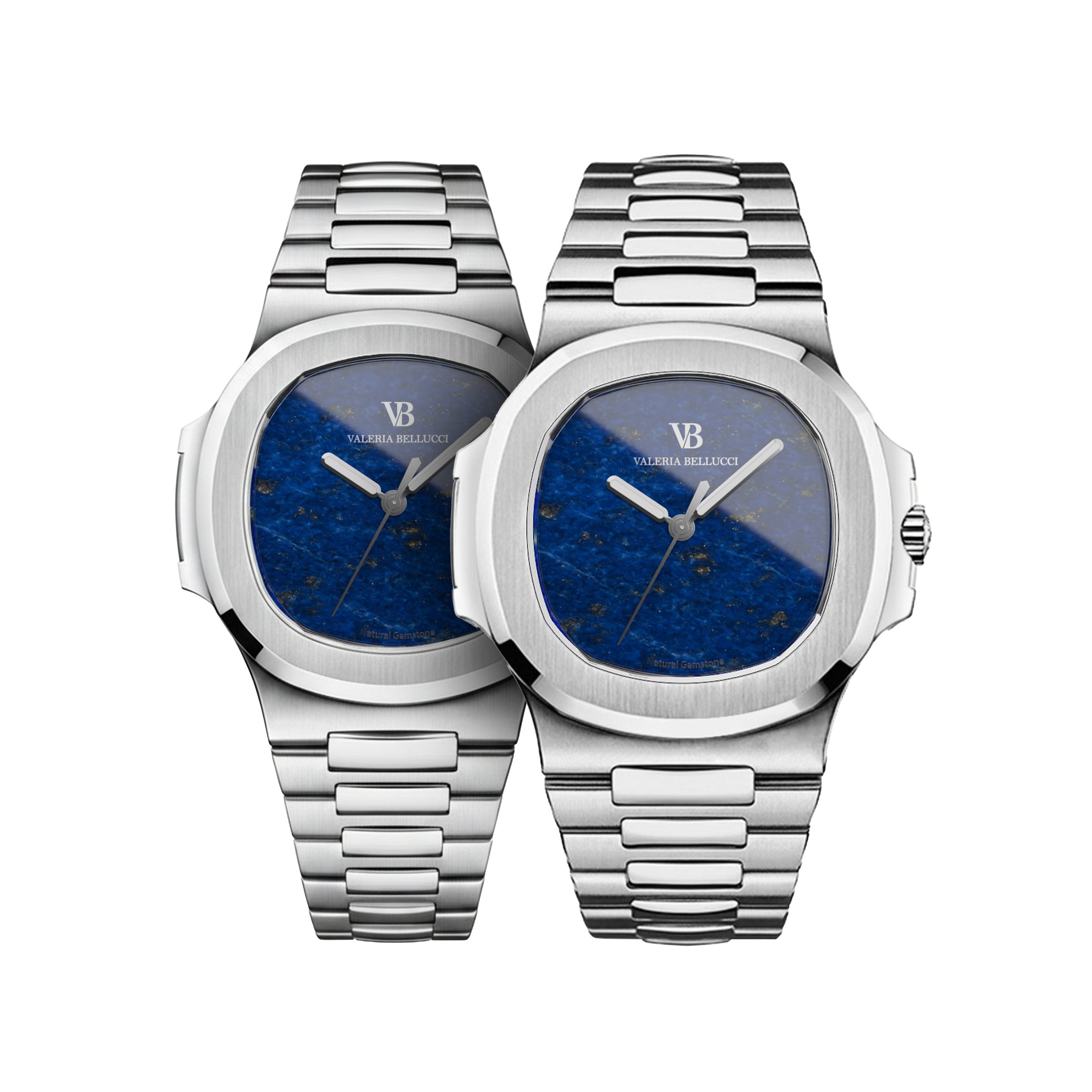 Valeria Bellucci Blue Gemstone Couple Watches
