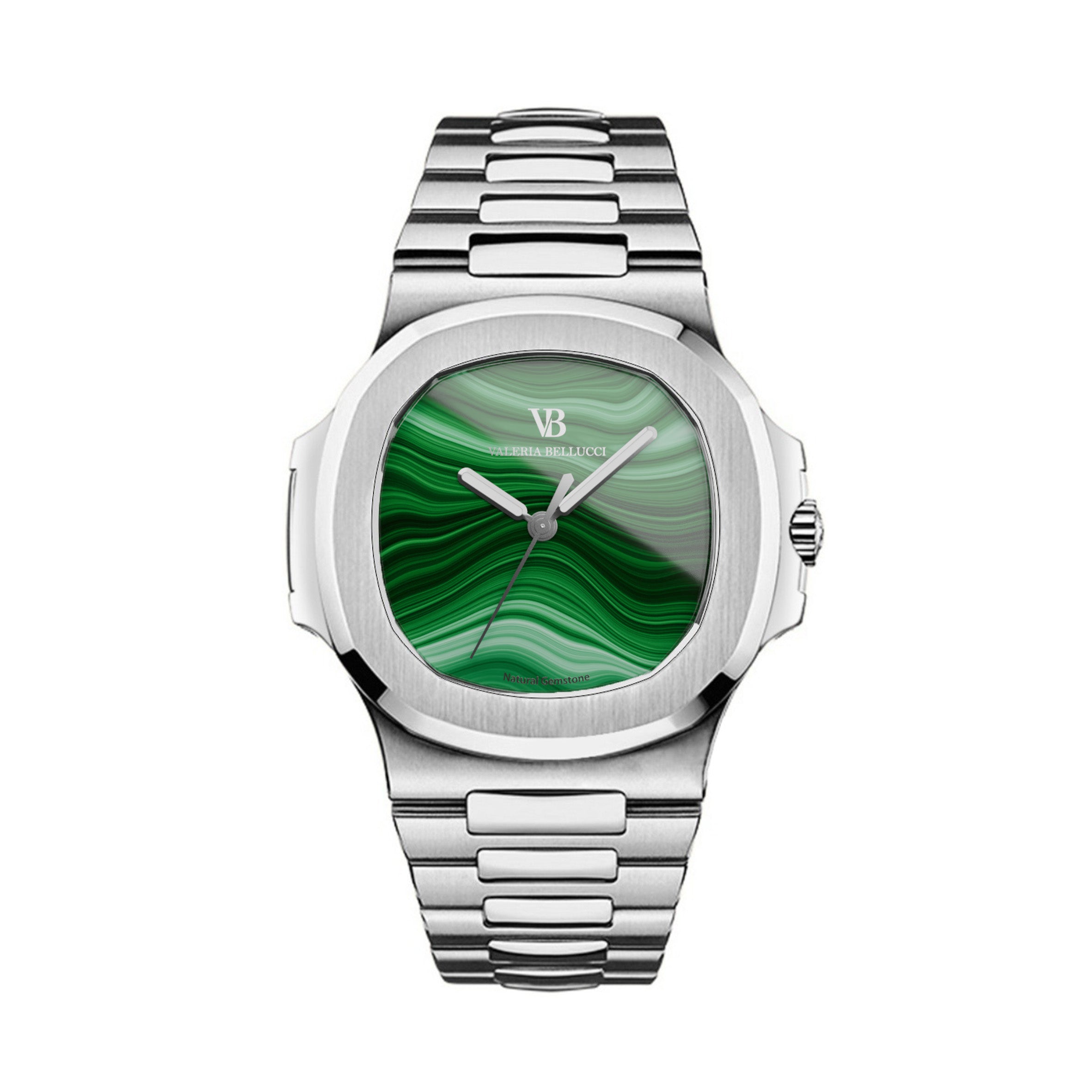 Valeria Bellucci Green Gemstone Watch for Men