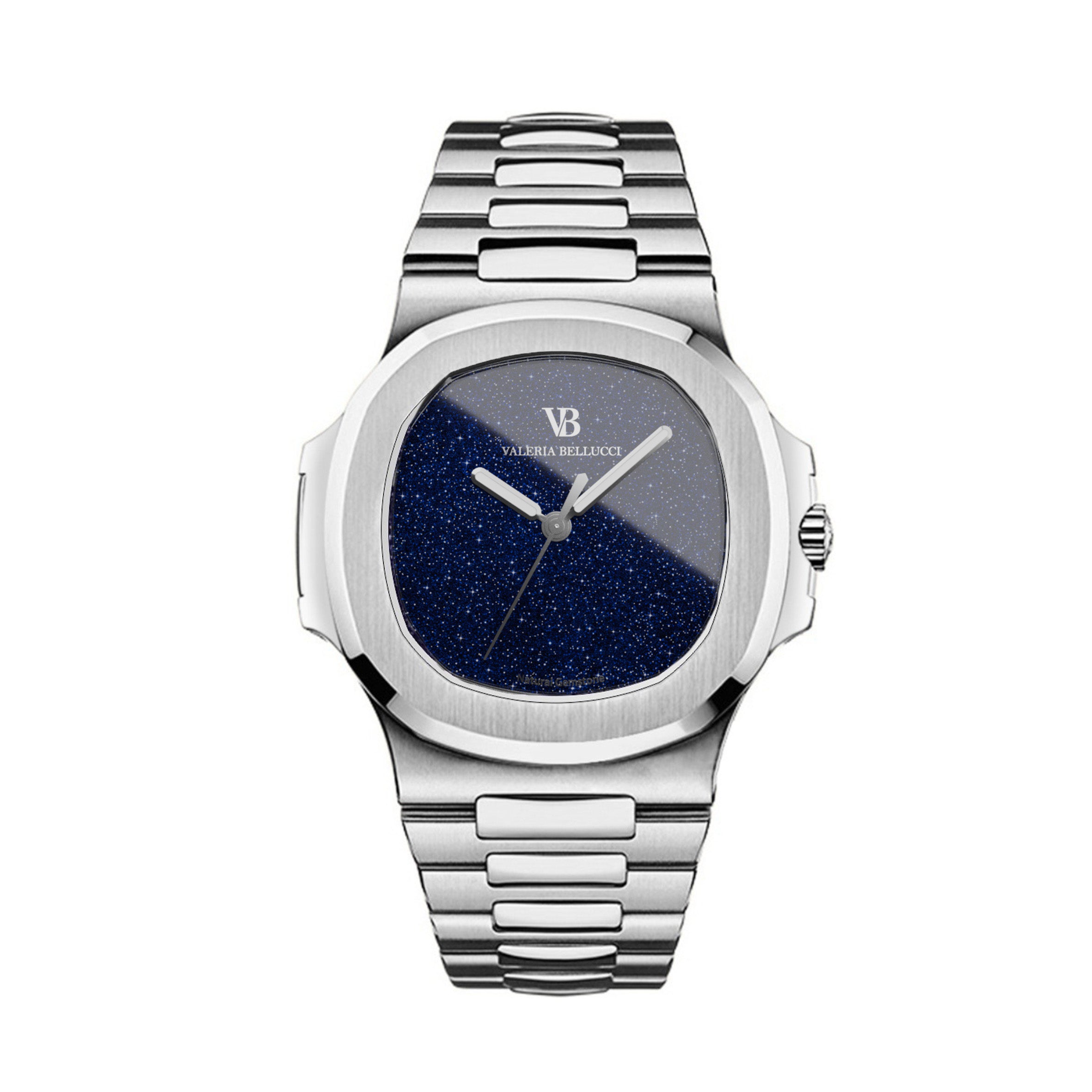 Valeria Bellucci Navy Blue Gemstone Watch for Men