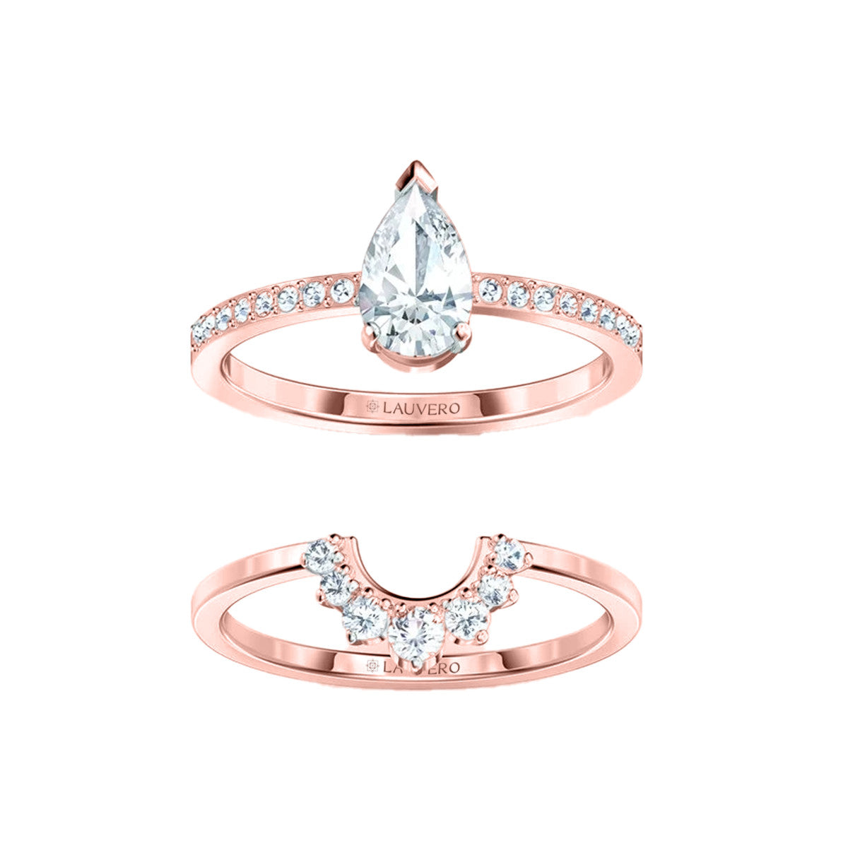 Frozen Elegance Rose Gold Ring